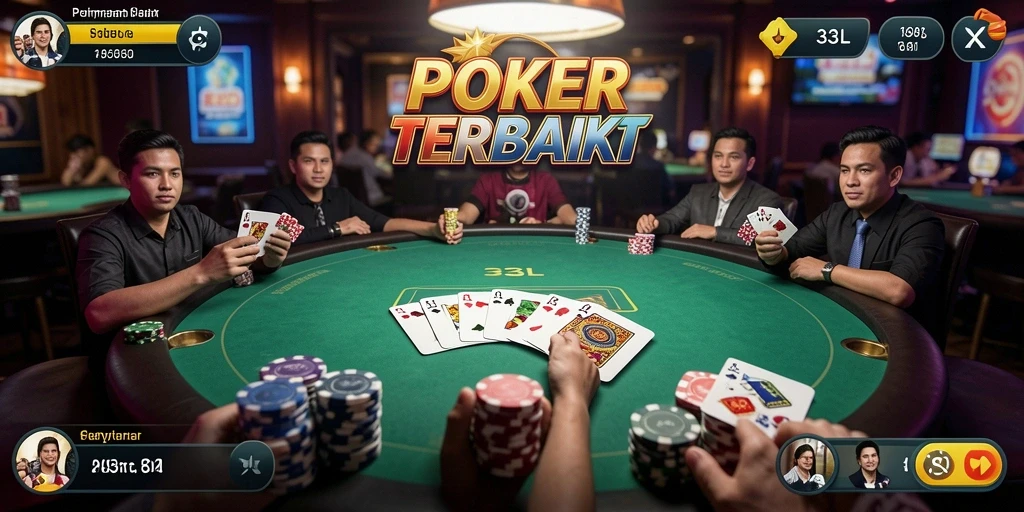 Tampilan gameplay seru dari permainan Poker 33L.