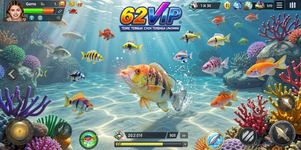 Gameplay seru menangkap ikan di 62VIP.
