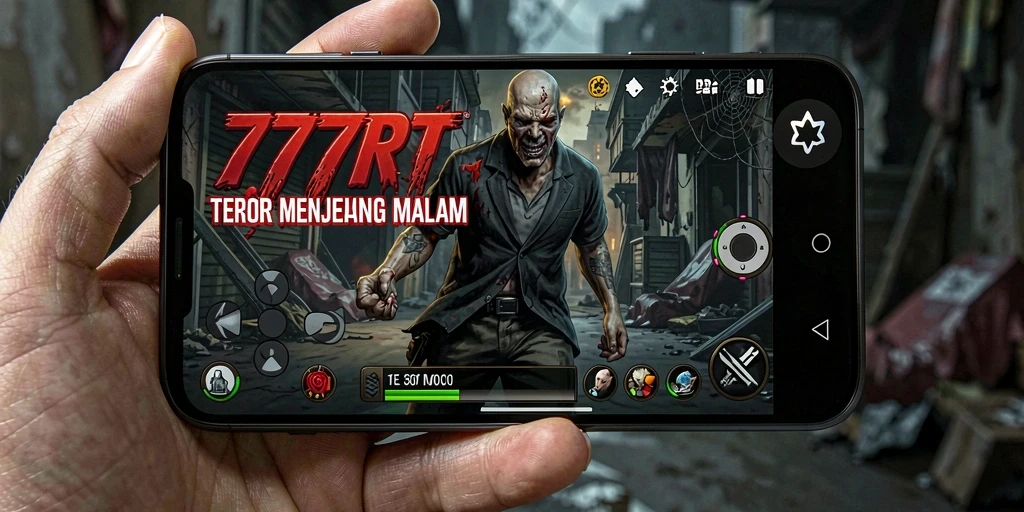 Screenshot gameplay 777RT menampilkan suasana horor yang mencekam dan membuat ketegangan.