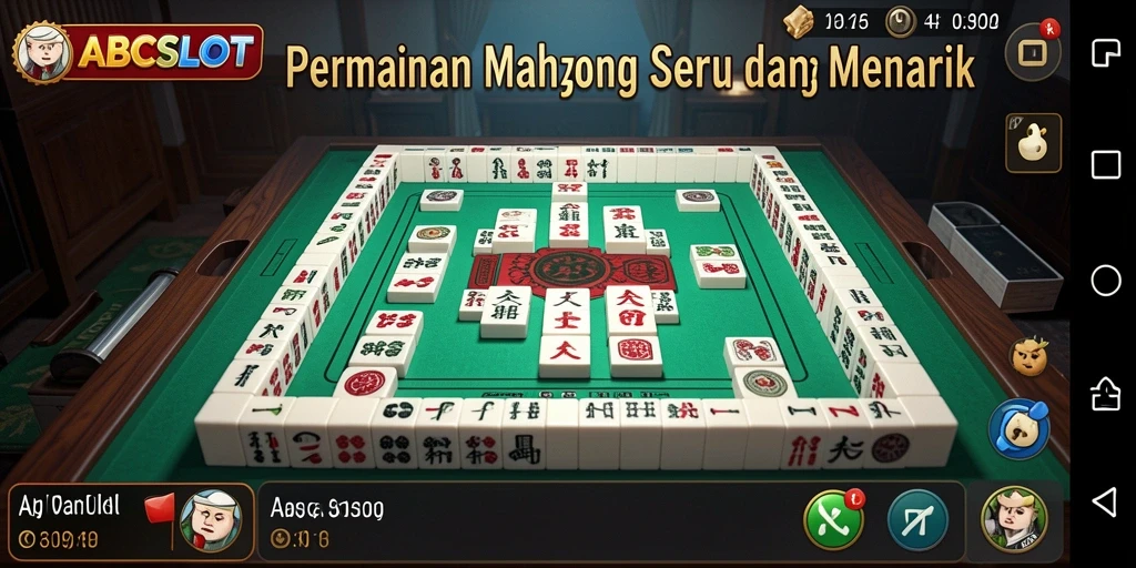 Tangkapan layar menunjukkan momen mendebarkan permainan Mahjong.