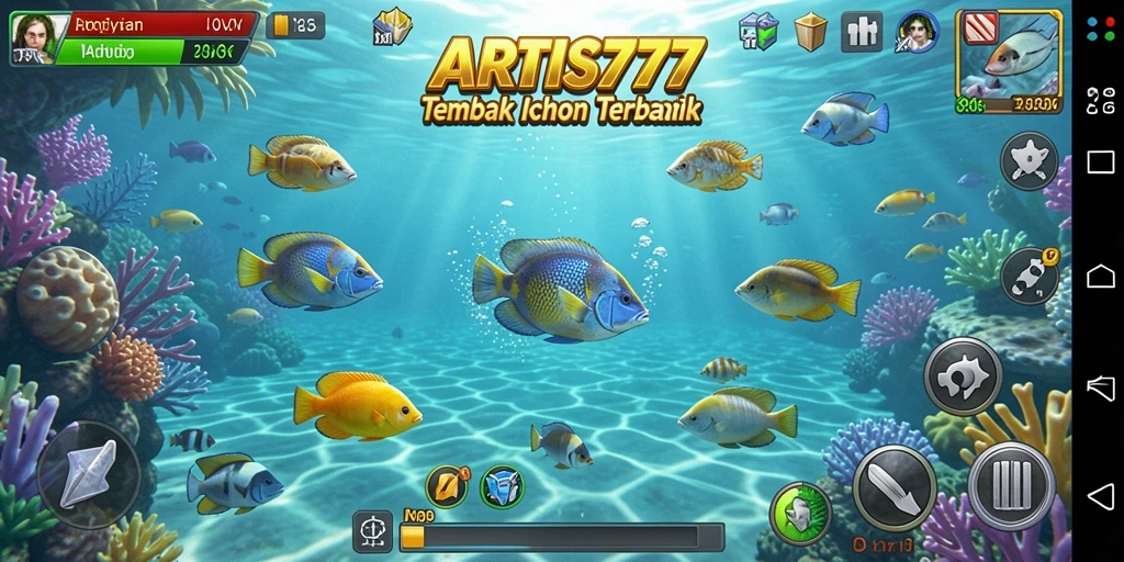 Tampilan menarik dari gameplay Tembak Ikan di ARTIS777.