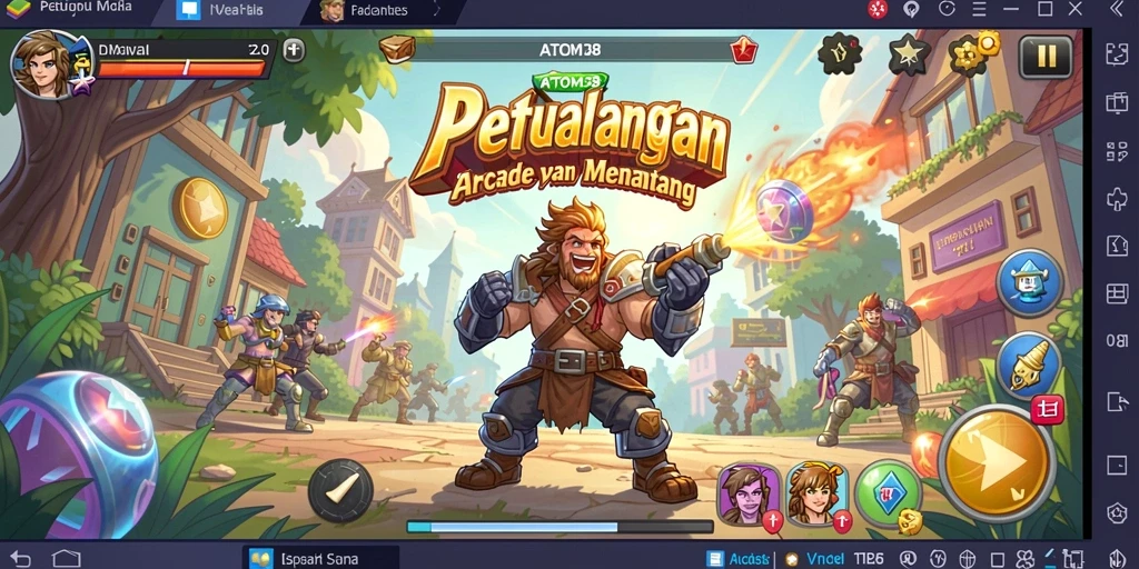Tangkapan layar dari gameplay seru ATOM138 yang penuh aksi.