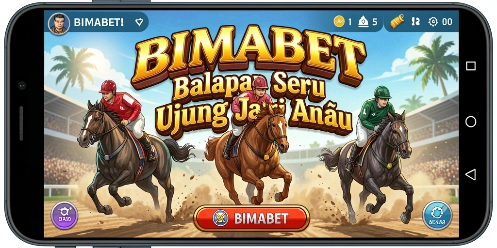 Screenshot gameplay BIMABET yang menunjukkan aksi balapan cepat dan seru.