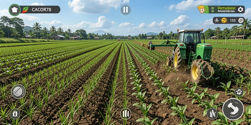 Tampilan gameplay Farming yang menarik dan interaktif.