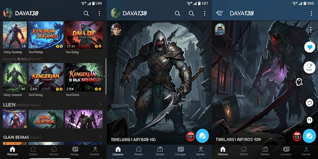 Screenshot gameplay menakutkan dari DAYA138 dengan suasana horor yang mencekam.
