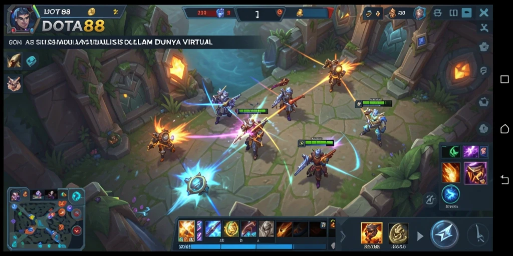 Screenshot gameplay DOTA88 yang menampilkan pengelolaan karakter dan lingkungan.