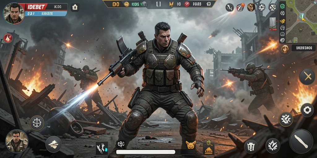 Tampilan seru dari gameplay action di IDEBET.