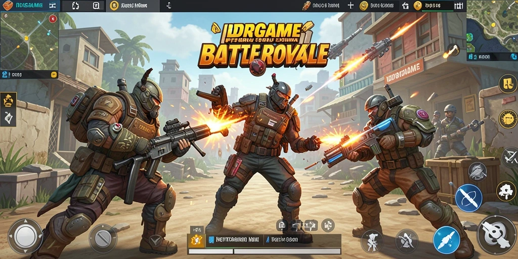 Screenshot gameplay IDRGAME menampilkan aksi bertempur yang mendebarkan.