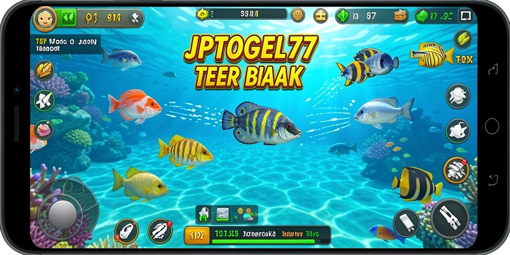 Tampilan gameplay seru dari JPTOGEL77 saat menembak ikan.