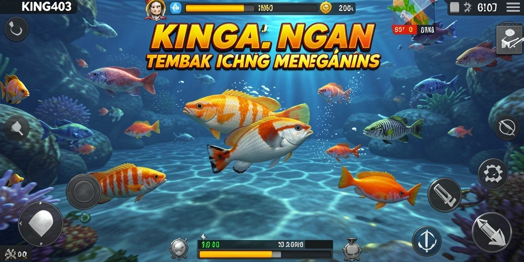 Tampilan dinamis dalam permainan Tembak Ikan yang sangat seru.