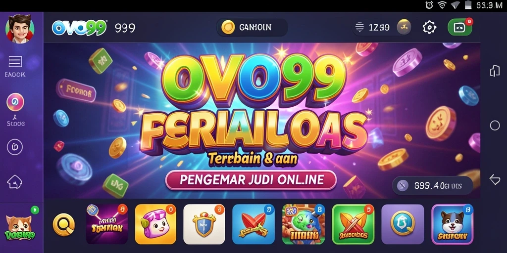 Screenshot utama OVO99 yang menampilkan gameplay Slot yang mendebarkan.