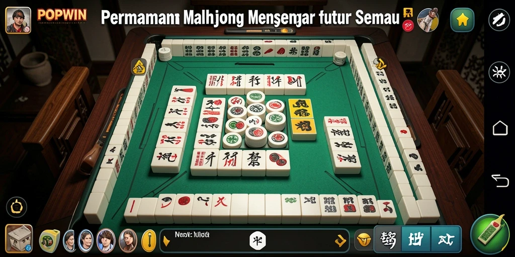 Tampilan gameplay POPWIN dengan grafis Mahjong yang menarik.