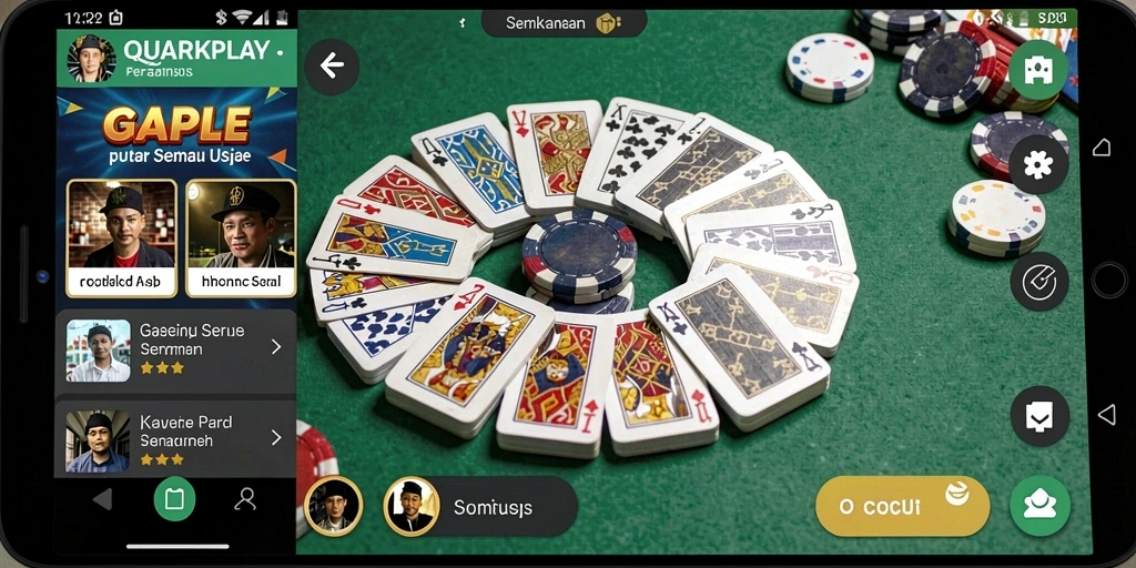 Screenshot gameplay seru dari permainan Gaple di QUARKPLAY.