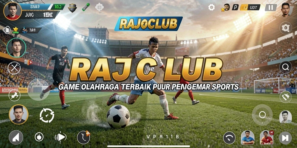 Tampilan permainan seru di RAJACLUB dengan berbagai cabang olahraga.