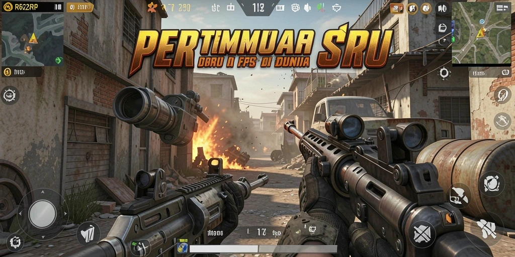 Screenshot gameplay RP62RP yang menunjukkan aksi seru pertempuran FPS.