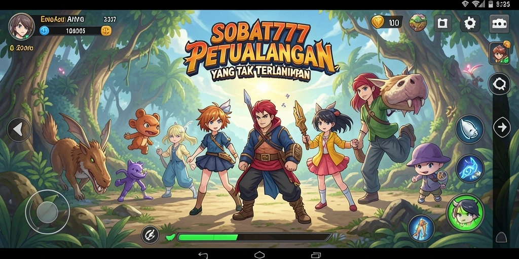 Screenshot dari gameplay SOBAT777 menampilkan pertarungan seru dan karakter anime yang menawan.